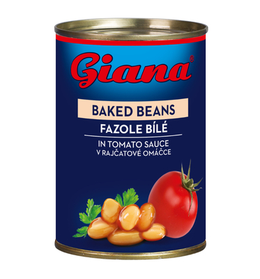 Fazuľa biela v parad. omáčke (baked beans) 425ml GIANA