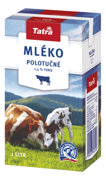 Mlieko polotučné 1,5% UHT 1L TATRA