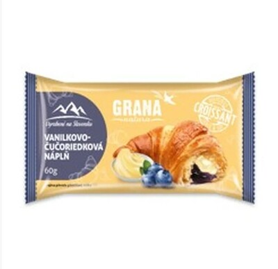 Croissant s vanilkovo - čučoriedkovou náplňou 60g/30ks GRANA NATURA