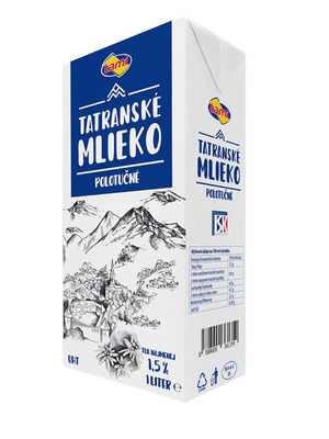 Mlieko polotučné 1,5% UHT 1L TAMI