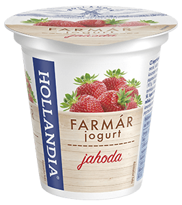 Jogurt krémový jahoda 125g HOLLANDIA