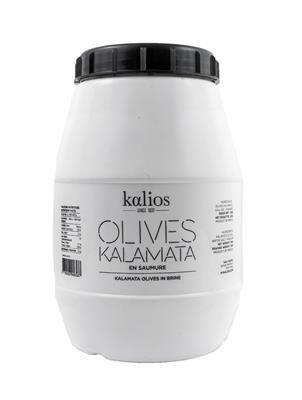 Olivy Kalamata bez kôstky v slanom náleve 2kg KALIOS