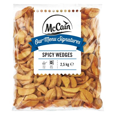Americké zemiaky SPICE WEDGE (korenené) mraz. 2,5kg/4ks MCCAIN