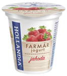 Jogurt krémový jahoda 125g HOLLANDIA